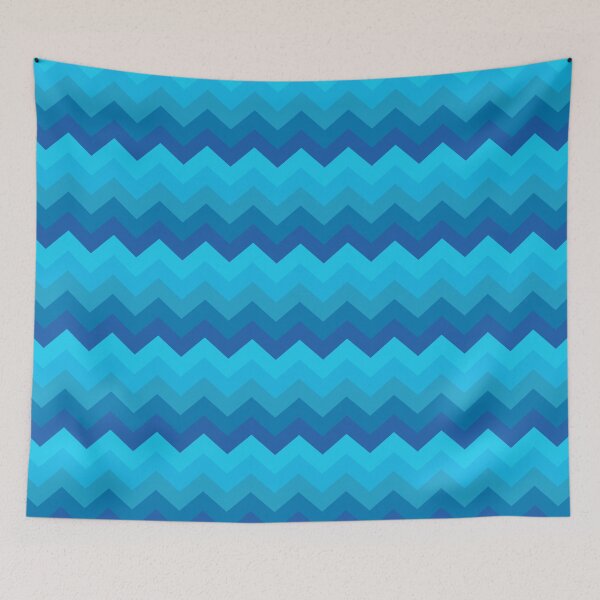 Item preview, Ocean Fade Seamless Zig Zag Pattern designed and sold by HomeLivingCo.
