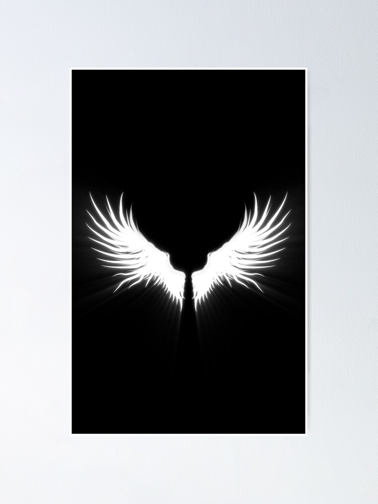 Poster Repandre Les Ailes D Ange Blanc Par Csp Swoop Redbubble