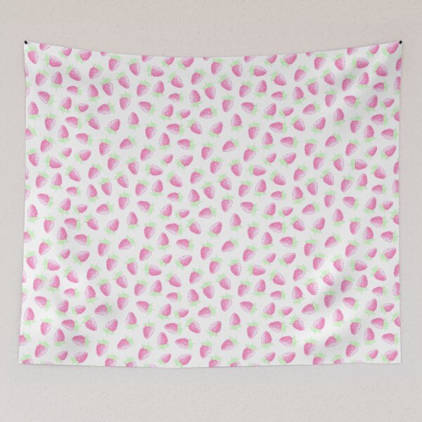 Item preview, Fresh Strawberries - faded, pink, and green designed and sold by kkati.