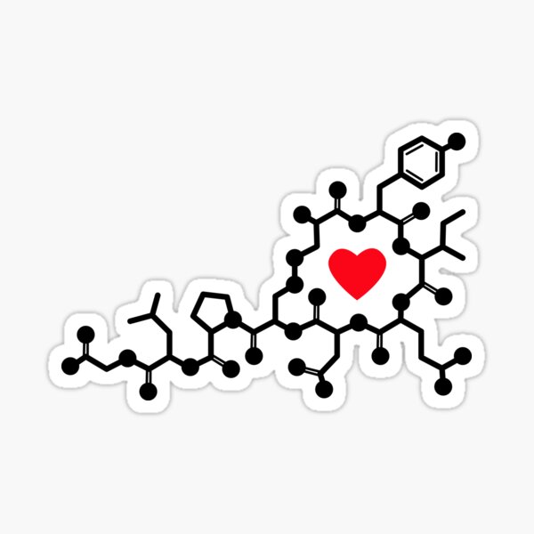 Oxytocin Love Molecule Sticker