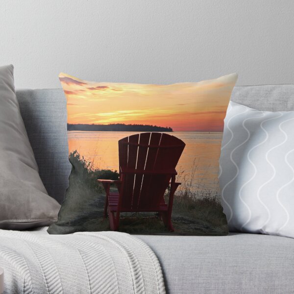 End of another Mayne Island Day Throw Pillow