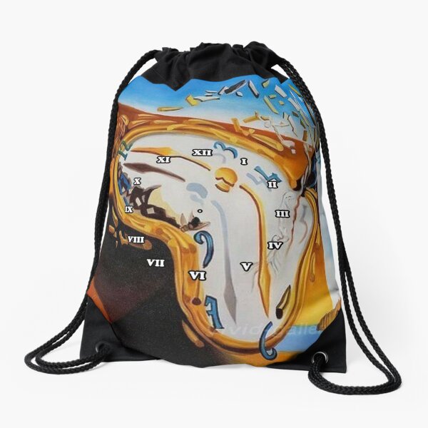 Salvador Dali Paintings Watches Drawstring Bag
