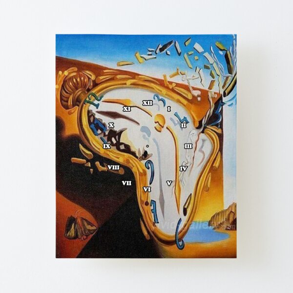 Salvador Dali Paintings Watches Canvas Mounted Print