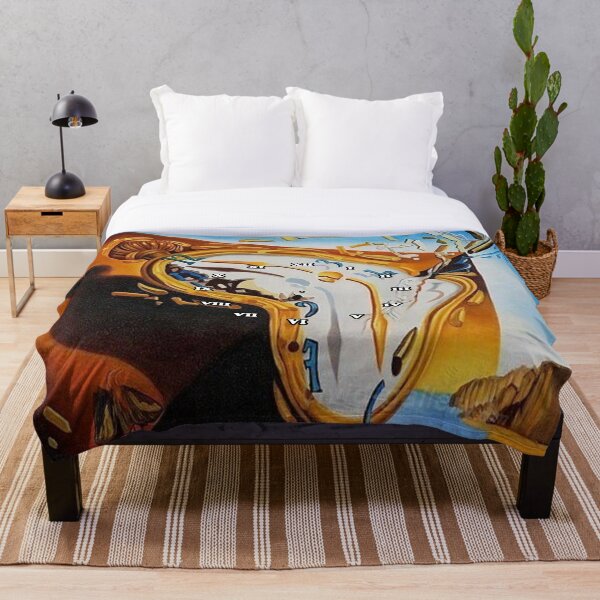 Salvador Dali Paintings Watches Throw Blanket