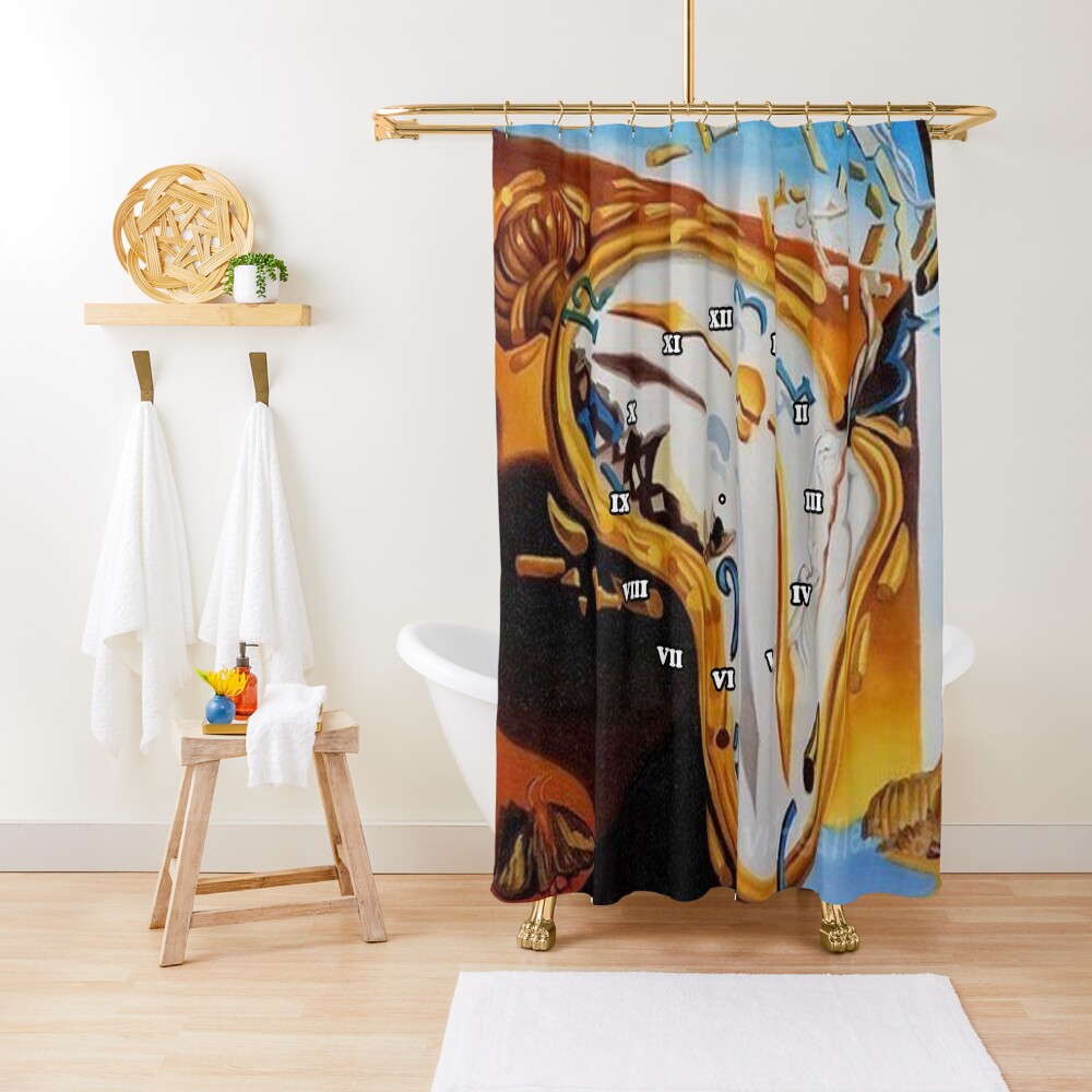 Salvador Dali Paintings Watches Shower Curtain
