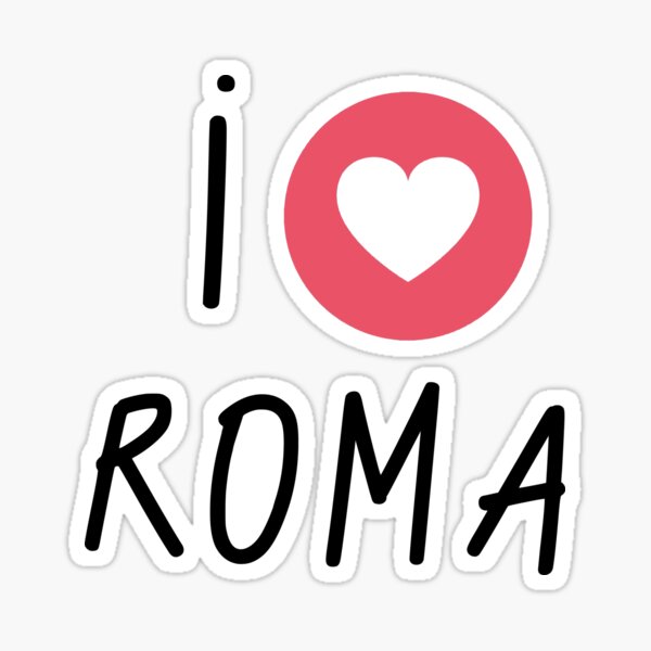 adesivo ROMA TI AMO sticker decal vynil vetro auto moto amore Rome I love you 