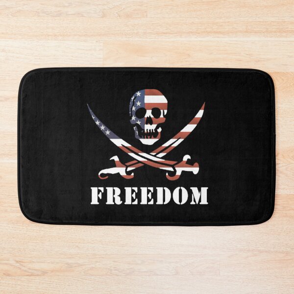 Item preview, USA Pirate Freedom Skull and Crossed Swords designed and sold by Spartawolf.