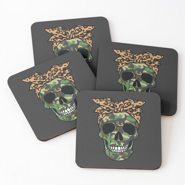 Item preview, Camo Skull Leopard Bandana designed and sold by kjanedesigns.