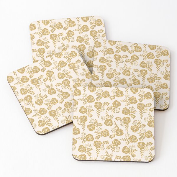 Item preview, Warm Gold Floral Pattern designed and sold by Lauren Ullrich.