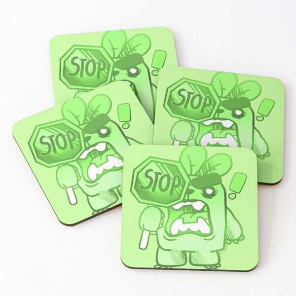 Item preview, STOP! Screaming Marshmello GREEN designed and sold by ZordicRedbubble.