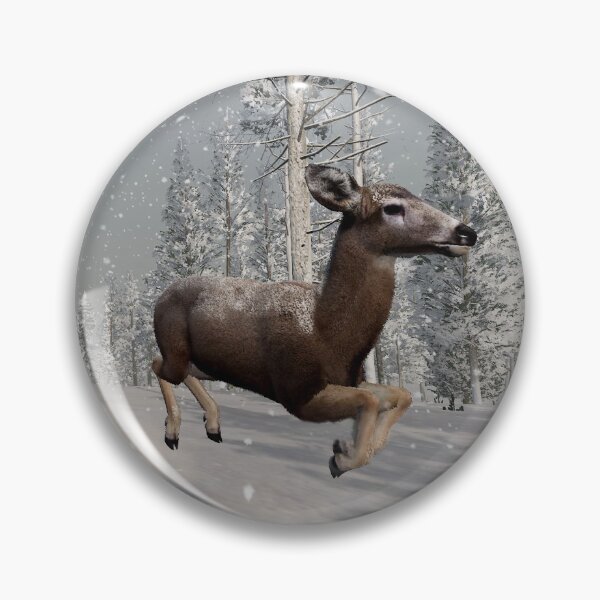 Item preview, Hunting Deer in Winter designed and sold by WolfQuest.