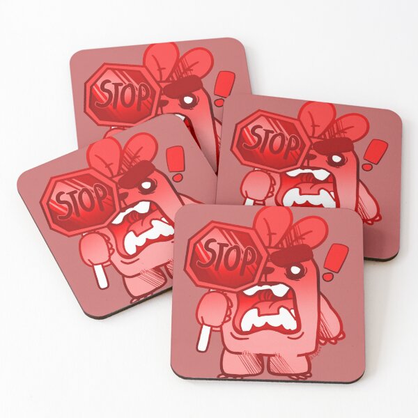 Item preview, STOP! Screaming Marshmello RED designed and sold by ZordicRedbubble.