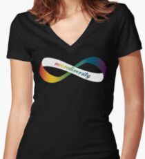 Neurodiversity Möbius Women's Fitted V-Neck T-Shirt