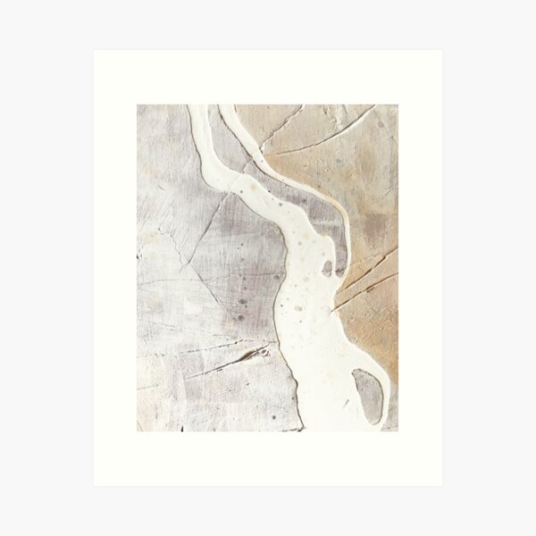 Feels: a minimal, abstract design in neutral colors by Alyssa Hamilton Art Art Print