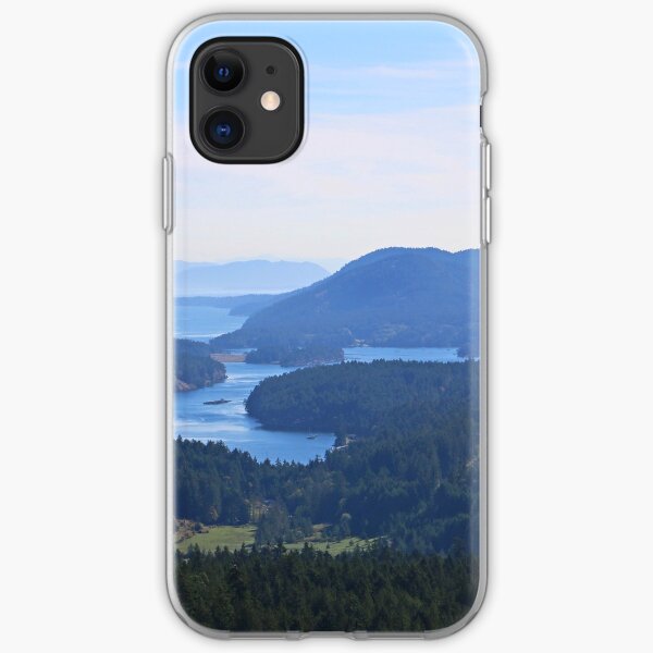 Islands view from Mount Parke Mayne Island iPhone Soft Case