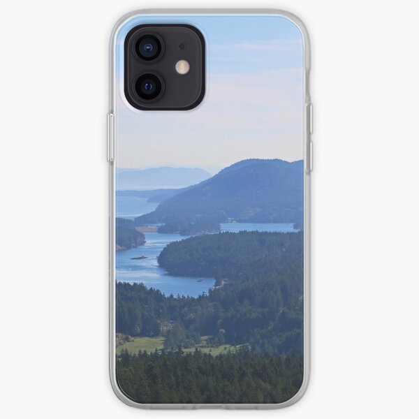 Islands view from Mount Parke Mayne Island iPhone Soft Case