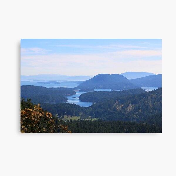 Islands view from Mount Parke Mayne Island Canvas Print