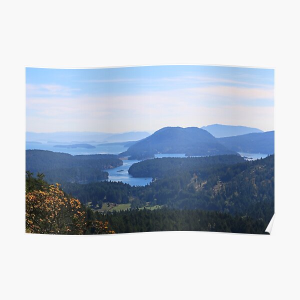 Islands view from Mount Parke Mayne Island Poster