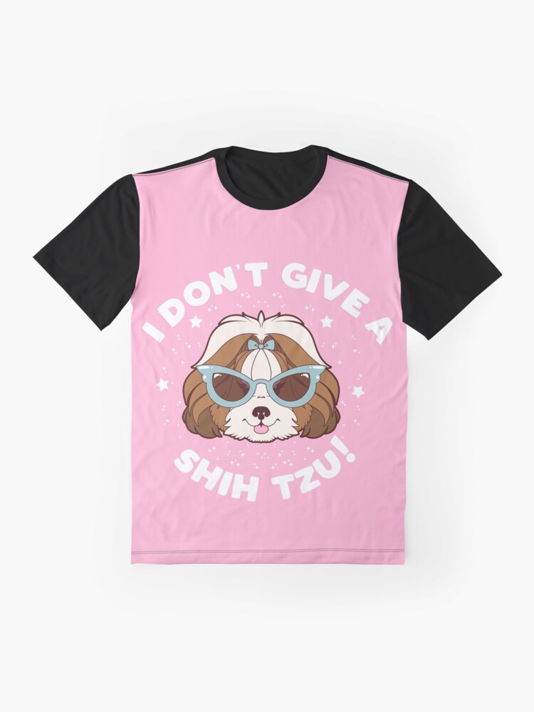 Alternate view of I Don’t Give A Shih Tzu - Brown Graphic T-Shirt