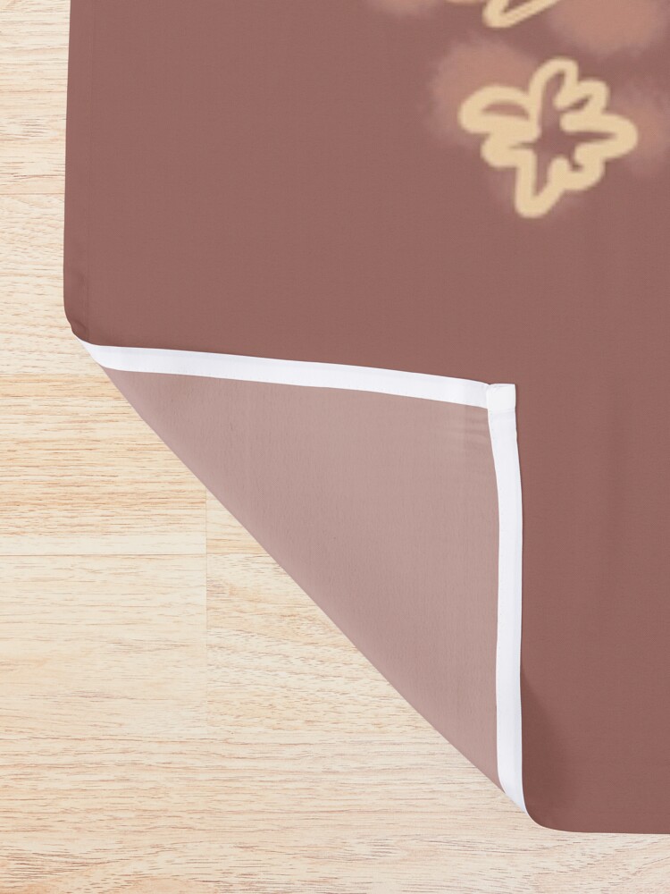 Alternate view of "We're Going to Make it Through Okay" Sleeping Flower Fox Shower Curtain