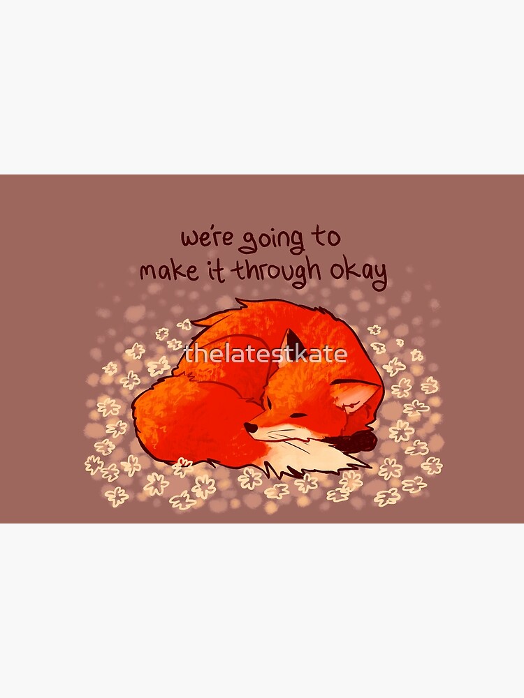 "We're Going to Make it Through Okay" Sleeping Flower Fox by thelatestkate