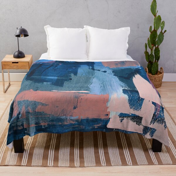 Item preview, Rhythm of Rain: a pretty abstract design in blues and pinks by Alyssa Hamilton Art designed and sold by Alyssa Hamilton Art.