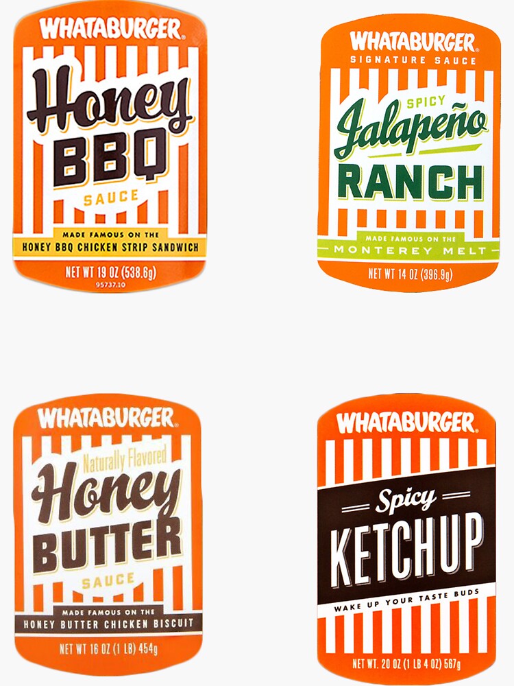 "whataburger sauces" Sticker for Sale by cindytdn Redbubble
