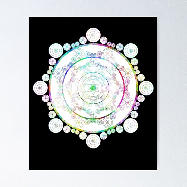 Item preview, Circular mandala in psychedelic colors designed and sold by BiZepsM0.