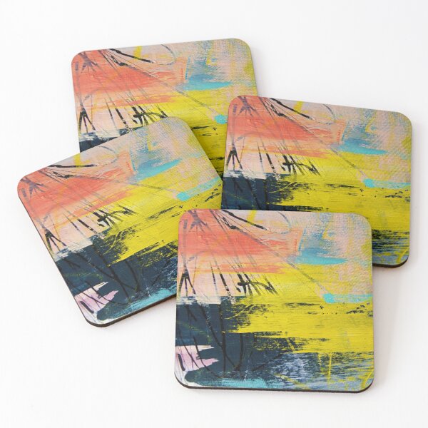 Item preview, Adventurer: an abstract boho design in pink teal and yellow by Alyssa Hamilton Art designed and sold by Alyssa Hamilton Art.