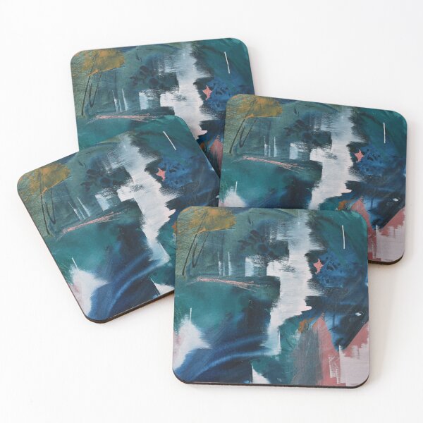 Item preview, Exhilarated: a vibrant abstract design in blues and greens by Alyssa Hamilton Art  designed and sold by Alyssa Hamilton Art.