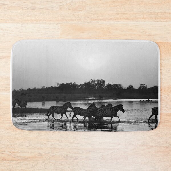 Item preview, Zebra Sunset in Black and White designed and sold by Kay Brewer.