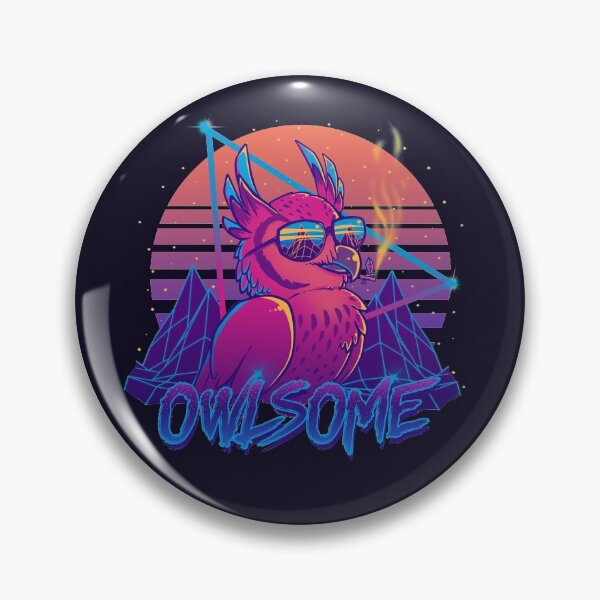 Item preview, Owlsome - Owl Awesome Bird Retrowave 80s designed and sold by TechraNova.