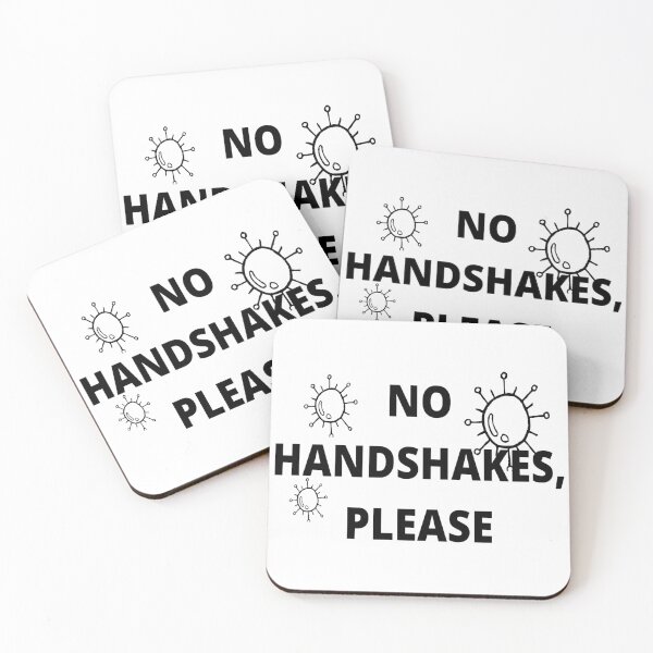 Item preview, No Handshakes, Please (Corona virus) (Black text) designed and sold by Obeyesse.