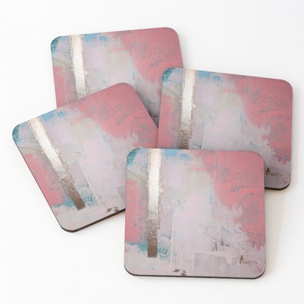 Item preview, Morning Light: A pretty abstract piece in pink blue and gold by Alyssa Hamilton Art  designed and sold by Alyssa Hamilton Art.
