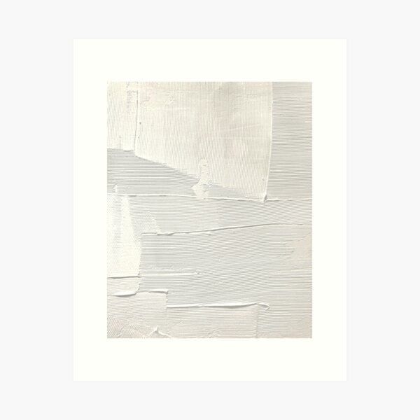 Relief [1]: a minimal, abstract, textured piece in white by Alyssa Hamilton Art Art Print