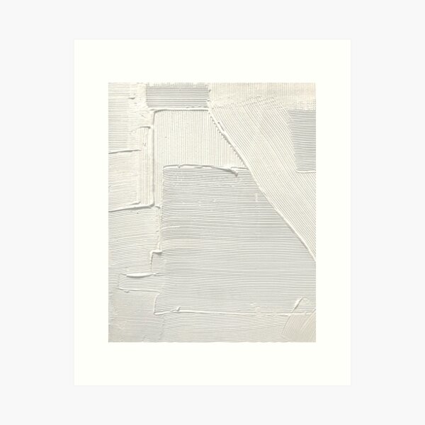 Relief [2]: a minimal, abstract, textured piece in white by Alyssa Hamilton Art Art Print