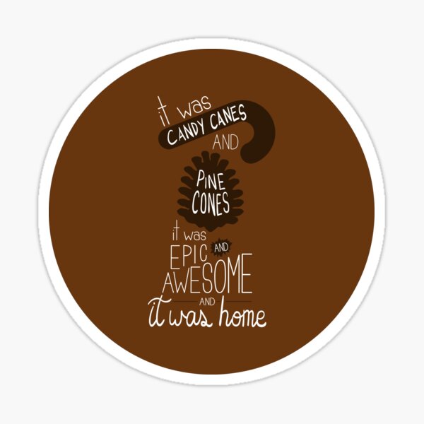 Candy canes and pinecones, epic and awesome Sticker
