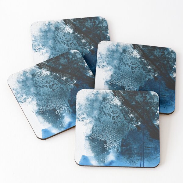 Item preview, Peaks and Planets: a pretty minimal abstract design in blues and white by Alyssa Hamilton Art  designed and sold by Alyssa Hamilton Art.