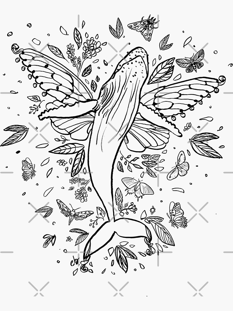 Butterfly Whale by ebozzastudio