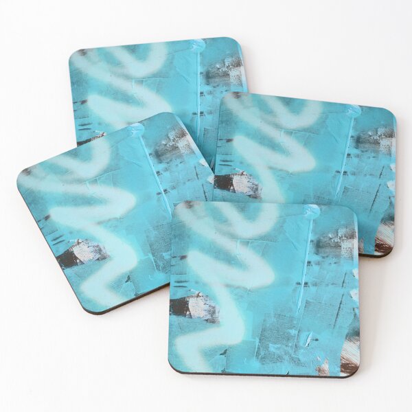Item preview, Storms and Tides: an abstract mixed media design in blue black and white by Alyssa Hamilton Art  designed and sold by Alyssa Hamilton Art.