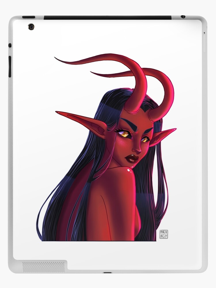 Passiv køber Hej hej Red Demon Girl" iPad Case & Skin for Sale by Marinartyy | Redbubble