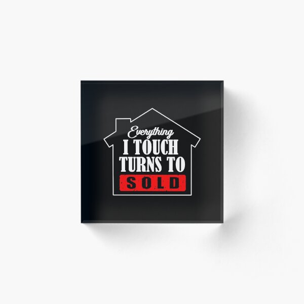 Realtor Gift Print Real Estate Agent Advertising Sold Print Acrylic Block