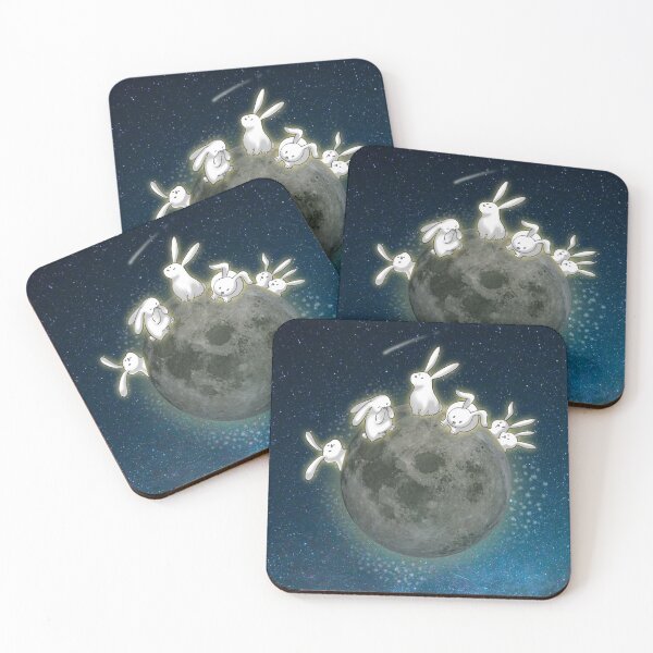 Item preview, Rabbits on the moon #color1 designed and sold by Thiti.