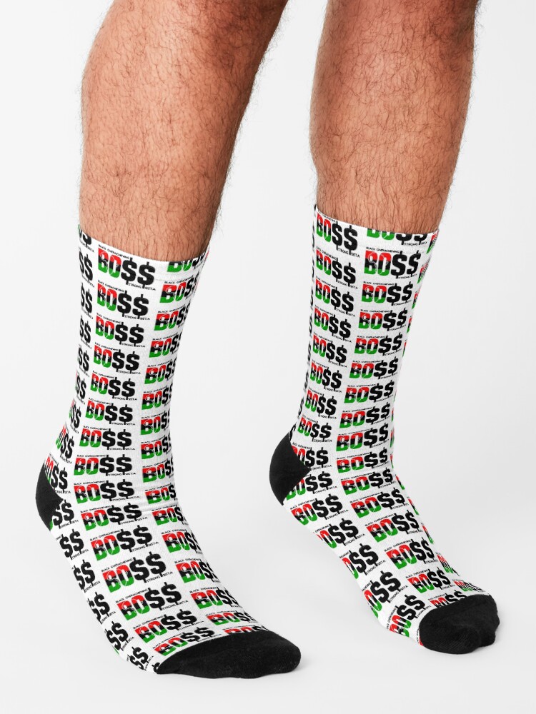 Alternate view of Black Overachieving Strong Sista Socks