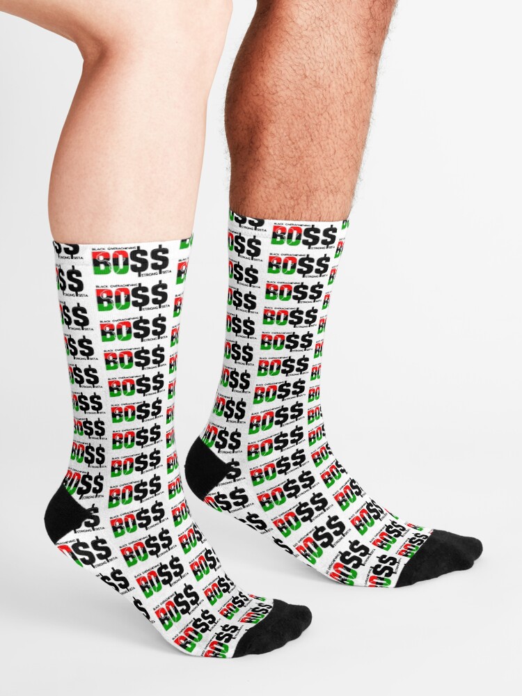 Alternate view of Black Overachieving Strong Sista Socks