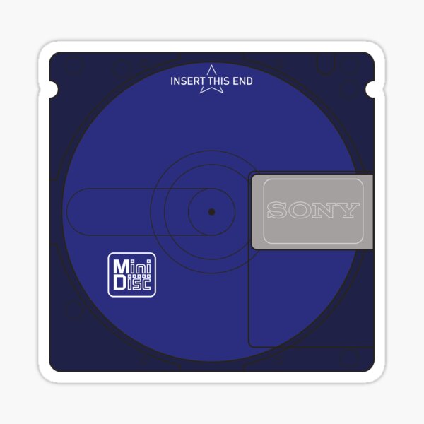 "Minidisc in Blue " Sticker by district88 Redbubble