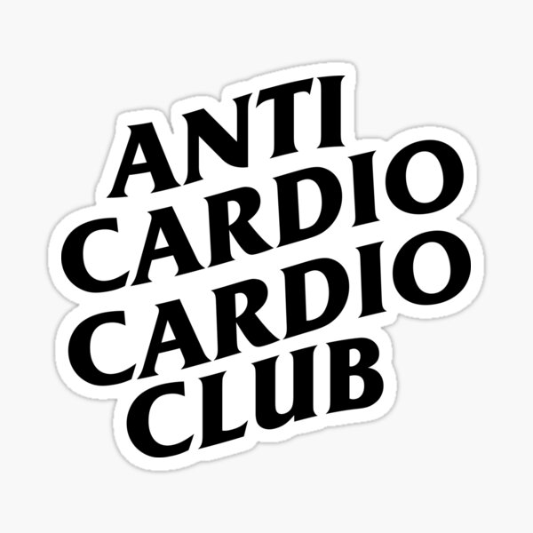 Anti Cardio Cardio Club Pegatina