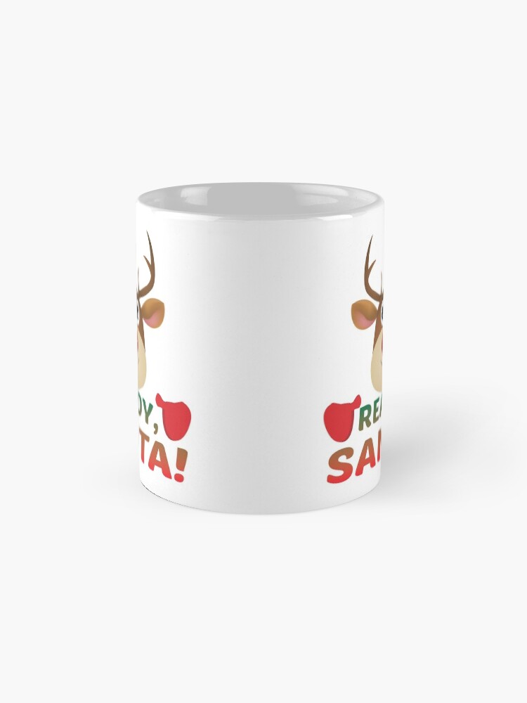 Alternate view of Christmas Rudolph, Ready Santa, Reindeer Miracle. Mug