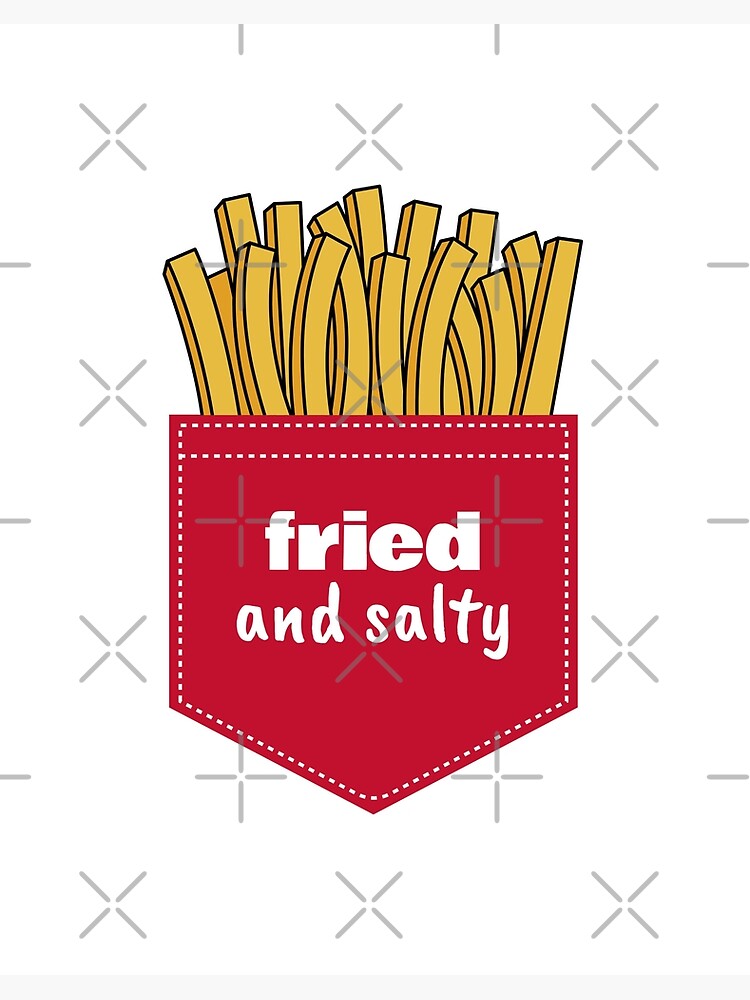 Gebratene Und Salzige Pommes Frites Red Shirt Pocket Digital Art Galeriedruck Von Createdbycam Redbubble