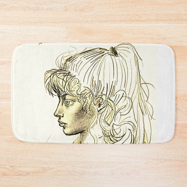 Item preview, HEAD of SYLVETTE : Vintage 1954  Sketch Portrait Print designed and sold by posterbobs.
